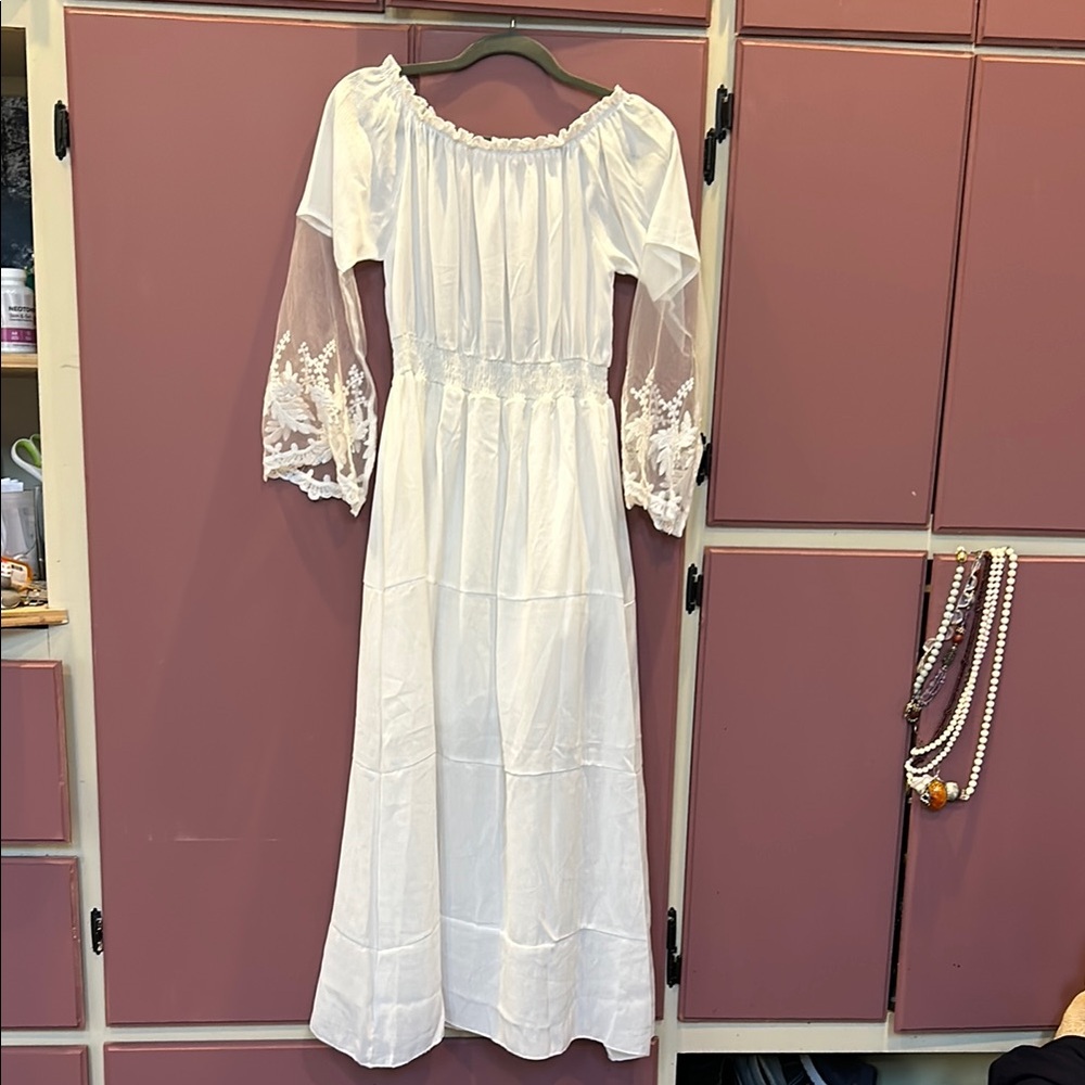 Boho wedding/beach maxi dress. I bought this for a white night on a cruise.